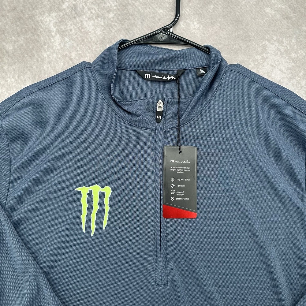 TravisMathew Coto Performance 1/4 Zip Pullover XL NWT Monster Energy SWIRE - Picture 2 of 11